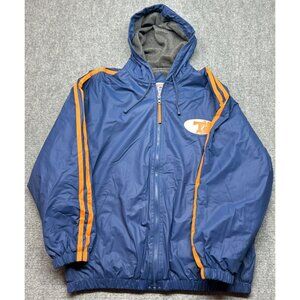 Essex Tennessee Jacket Mens L Blue Orange Full Zip Colorblock Polyester Pocket